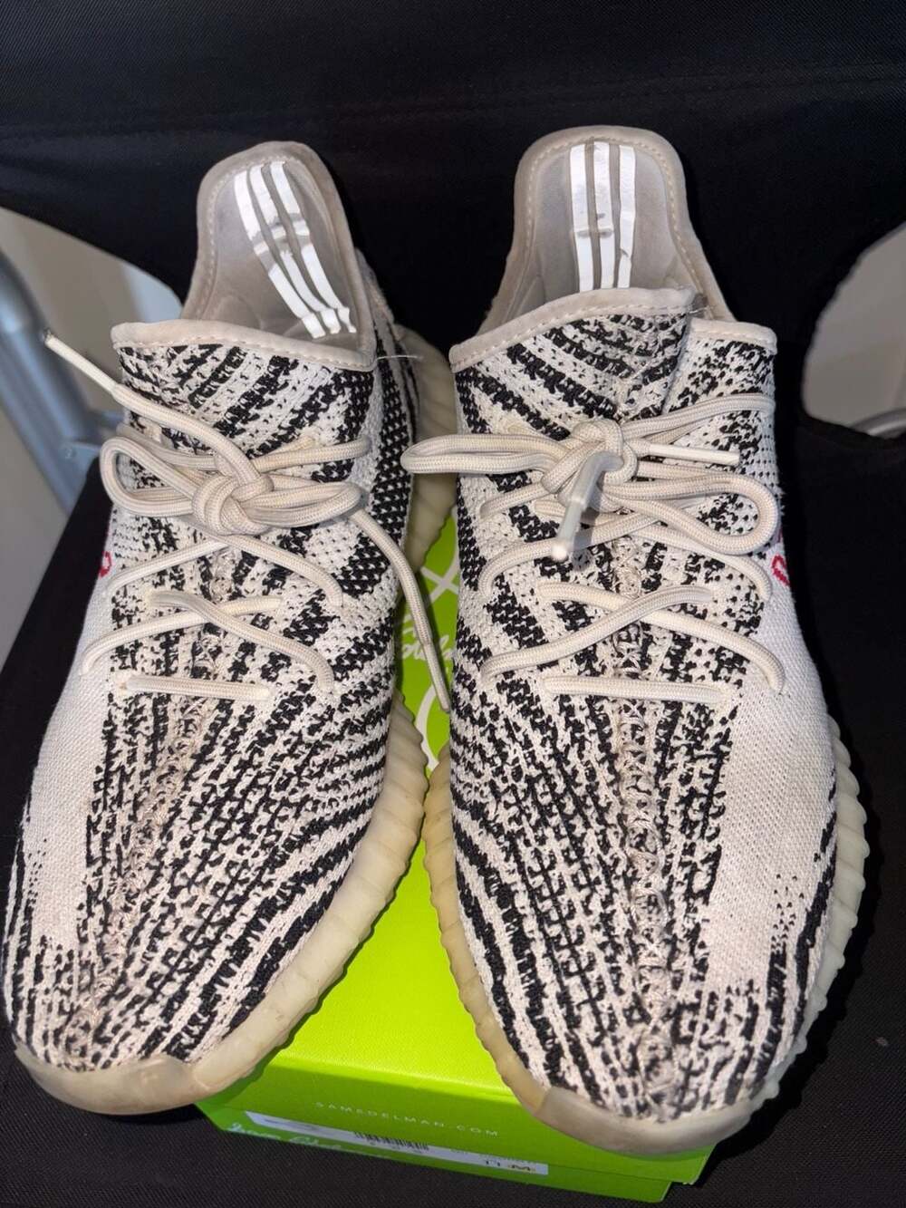Adidas Yeezy Boost 350 V2 Zebra Size 12 Primeknit Sneakers